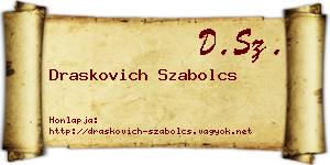 Draskovich Szabolcs névjegykártya