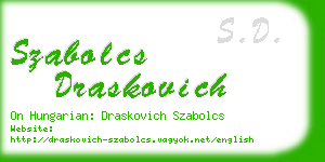szabolcs draskovich business card